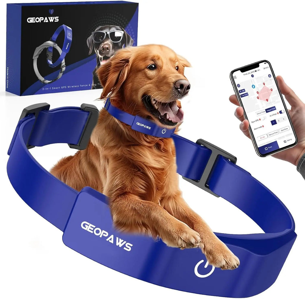 GPS Wireless Dog Fence Smart App Control Training Collar Adjustable Waterproof